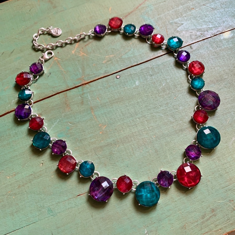 🔥Fabulous Dana Buchman Jewel Tone Necklace - American Designer NWOT